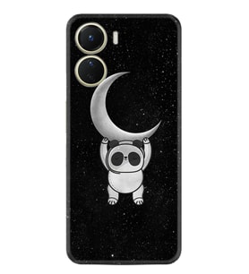 Vivo Y16 Kılıf Resimli Desenli Silikon Platinium Series Panda Moon 1811