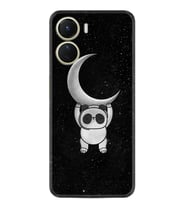 Vivo Y16 Kılıf Resimli Desenli Silikon Platinium Series Panda Moon 1811