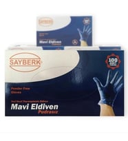 Yeni Nesil Hibrit Pudrasız Mavi Eldiven ( S ) 2400 Adet