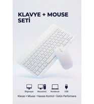 Kablosuz Bluetooth Klavye Ve Dongle’lı Mouse Seti Şarjlı Klavye ve Fare Kombinasyonu