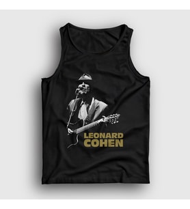 Presmono Unisex Siyah Poster Müzik Leonard Cohen Atlet 486853tt