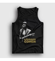 Presmono Unisex Siyah Poster Müzik Leonard Cohen Atlet 486853tt