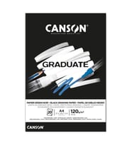 CANSON A4 GRADUATE SİYAH ÇİZİM DEFTERİ 120 GR. 20 YP.
