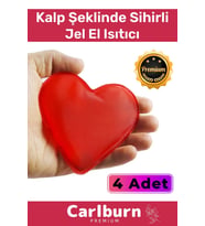 Premium Özel Üretim Kalp Şeklinde El Isıtıcısı Sihirli Jel Isıtıcı Torba Kalpli Cep Sobası 4'lü Set