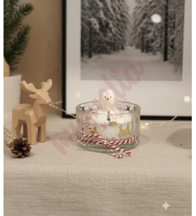 Mumelia Candles Erimiş Kardan Adam - Doğal Soya Cam Bardak Tasarım Mum