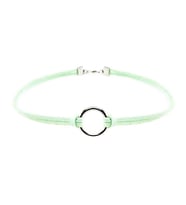 Su Yeşili Renk Kadın Süet Round Choker