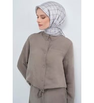 Armine Saf İpek Sura Eşarp-2026 İlkbahar-Yaz- 953000D (Gümüş Gri)