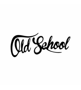 Old School Araba Sticker siyah 19x8 CM (Siyah)