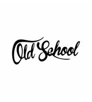 Old School Araba Sticker siyah 19x8 CM (Siyah)