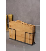 Bambu Standlı Kesme Tahtası 4lü Set - M7B11