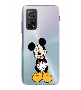 Xiaomi Mi 10T Pro  Kamera Korumalı Kapak Mickey Mouse Tasarımlı Şeffaf  Kılıf