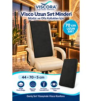 Visco Uzun Sırt Destek Minderi – Müdür ve Ofis Koltuğu İçin 70 cm Sırt Yastığı