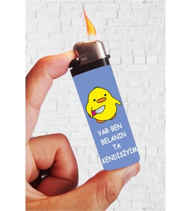 Renkli Baskılı Full Kaplamalı Gazlı Çakmak, Şık ve Dayanıklı Tasarım