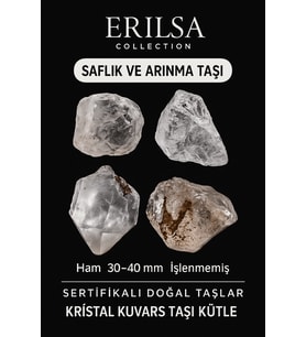 Sertifikalı Ham Işlenmemiş Kristal Kuvars Taşı Kütle - Brezilya (Çok Renkli)