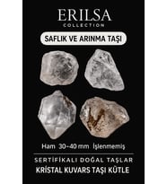 Sertifikalı Ham Işlenmemiş Kristal Kuvars Taşı Kütle - Brezilya (Çok Renkli)
