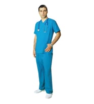 Emel Tekstil Doktor Terikoton Erkek Petrol Yeşili Doktor Cerrahi Yaka