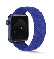 Apple Watch 38mm KRD-38 Hasır Örgü Dizayn Medium Kordon (Mavi)