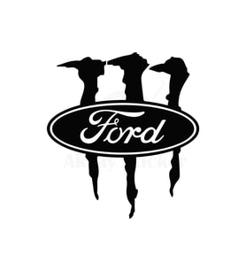 Ford İçin Uyumlu Aksesuar Pençe Monster Oto Sticker Siyah 20*17 Cm