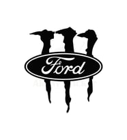 Ford İçin Uyumlu Aksesuar Pençe Monster Oto Sticker Siyah 20*17 Cm