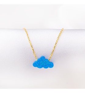 BULUT OPAL 925 AYAR GÜMÜŞ KOLYE