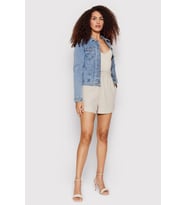 Only Kadın Bej Regular Fit Günlük Rahat Keten Şort -15255123