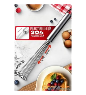 Çelik Misketli Yaylı Açılır Kapanır Çırpıcı 304 Paslanmaz Çelik Çırpıcı Çırpma Teli 721750