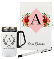 Arkadaşa Hediye, Anneme Hediye Kişiye Özel Defter Kalem Ve Termos - Mug Seti
