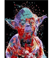 Starwars Yoda Sayılarla Boyama Seti 50x65 cm (Tuvale Gerili)