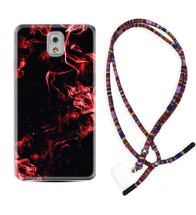 Samsung Note 3 4 5 8 9 20 Ultra 10 Lite Kılıf Boyun Asklı Rasta Silikon Red Smoke 1745