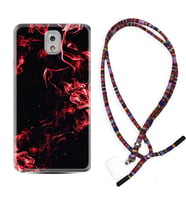 Samsung Note 3 4 5 8 9 20 Ultra 10 Lite Kılıf Boyun Asklı Rasta Silikon Red Smoke 1745