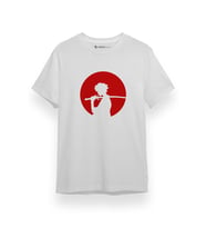 Samurai Champloo Red Minimal Beyaz Kısa kol Erkek Tshirt