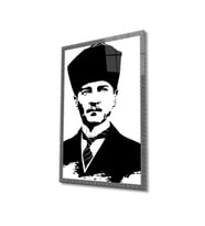 Miyrem Glasses Collection -A1^#  Atatürk Cam Tablo 4 mm Dayanıklı Temperli Cam (Çok Renkli)