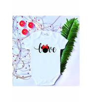 Unisex Bebek Baskılı Love Pamuklu Çıtçıtlı Body