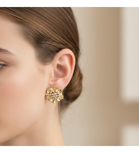 STİL İNCİSİ/XUPING JEWELRY BOMBELİ ÇİÇEK KÜPE
