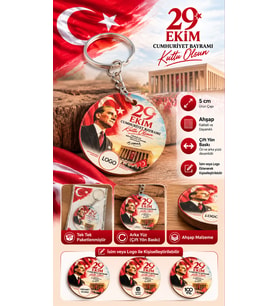29 Ekim Cumhuriyet Bayramına Özel Anahtarlık (5 Adet)