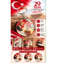 29 Ekim Cumhuriyet Bayramına Özel Anahtarlık (5 Adet)