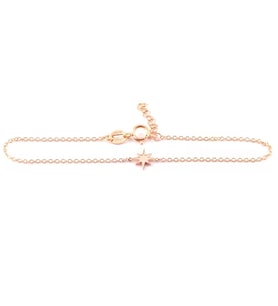 Kişiye Özel Minimalist Parıltı Bileklik 925K Gümüş (Rose)