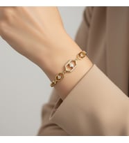 STİL İNCİSİ/ XUPING JEWELRY YUSSA ZİRKON TAŞLI BİLEKLİK (Altın)