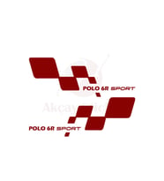 Volkswagen İçin Uyumlu Aksesuar Polo 6R Kapı Altı Sag Sol Takım Set Oto Sticker Kırmızı 40*15 Cm