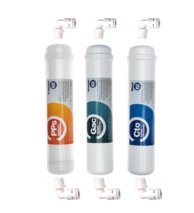 Aquaturk Su Arıtma Ihlas Aura Cebilon Plus 3'lü Filtre Seti Inline Sistem Eco Seri (Beyaz)