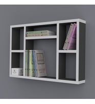 Kenzlife kitaplık neşve 040*060*20 gri duvar rafı