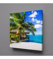 DENİZ HAVA KANVAS TABLO 90x90cm (Karışık)