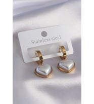 Tegan 316L Çelik Gold Renk Kalp Model Kadın Küpe TG27BKP11827