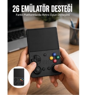 LCD Retro Oyun Konsolu TV Bağlantı Destekli Çift Analog Joystick El Tipi Konsol