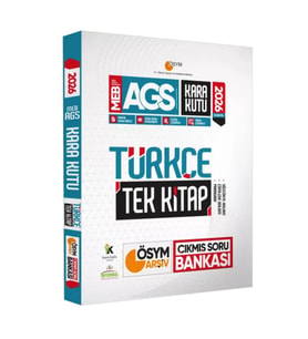 2026 MEB AGS Kara Kutu Türkçe TEK KİTAP ÖSYM ARŞİV Çıkmış Soru Bankası Konu Özetli Dijital Çözümlü İnformal