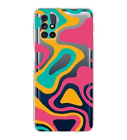 Samsung Galaxy M31s  Kamera Korumalı Kapak Renkli Desen Tasarımlı  Şeffaf  Kılıf
