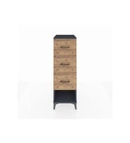 Kronos Dolap 3 Çekmeceli 44x59x134 Antrasit-Çam