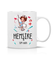 Kişiye özel Hemşire Yazılı Hediye Çay Kahve Kupa Bardak-Sağlıkçı Hediyeleri-009