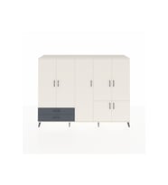 Hyperion Dolap 12 Raflı 2 Çekmeceli 7 Kapaklı 220x44x163 Aytaşı-Aytaşı/Antrasit