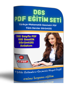DGS Hazırlık Eğitim Seti (700 Sayfalık PDF Kitap + Görüntülü Dersler)